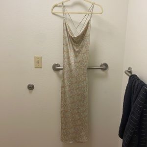 Lilyful Floral Cowl neck Midi dress